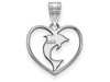 LogoArt SS040DDD Sterling Silver Delta Delta Delta Heart Pendant Chain Included