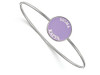 LogoArt SS022SKP-7 Sterling Silver LogoArt Sigma Kappa Enameled Slip-on Bangle