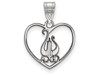 Sororities SS040ACO Sterling Silver LogoArt Alpha Chi Omega Heart Pendant