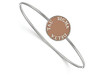 Sororities SS022SDT-7 Sterling Silver LogoArt Sigma Delta Tau Enameled Slip-on Bangle