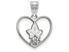 LogoArt SS040APH Sterling Silver Alpha Phi Heart Pendant Chain Included