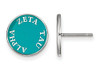 Sororities SS019ZTA Sterling Silver LogoArt Zeta Tau Alpha Enameled Post Earringss