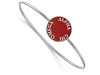LogoArt SS022ACO-7 Sterling Silver LogoArt Alpha Chi Omega Enameled Slip-on Bangle