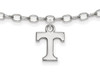LogoArt SS030UTN Sterling Silver LogoArt University of Tennessee Anklet