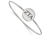 LogoArt SS025ZTA-7 Sterling Silver LogoArt Zeta Tau Alpha Enameled Slip-on Bangle