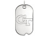 LogoArt SS022GT Sterling Silver LogoArt Georgia Institute of Technology Large Dog Tag