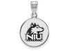 LogoArt SS039NIU Northern Illinois Medium (5/8 Inch) Enamel Disc Pendant (Sterling Sliver)