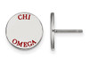 LogoArt SS020CHO Sterling Silver LogoArt Chi Omega Enameled Post Earringss