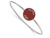 LogoArt SS022APH-7 Sterling Silver LogoArt Alpha Phi Enameled Slip-on Bangle