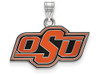 LogoArt SS030OKS Sterling Silver LogoArt Oklahoma State University Small Enamel Pendant
