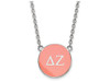 LogoArt SS030DZ-18 Sterling Silver LogoArt Delta Zeta Small Enl Pend w/Necklace