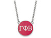 LogoArt SS030GPB-18 Sterling Silver LogoArt Gamma Phi Beta Small Enl Pend w/Necklace