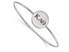 LogoArt SS025KAT-7 Sterling Silver LogoArt Kappa Alpha Theta Enameled Slip-on Bangle