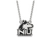 LogoArt SS038NIU-18 Northern Illnois Large (3/4 Inch) Enamel Pendant w/Necklace (Sterling Sliver)