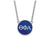 LogoArt SS030TPA-18 Sterling Silver LogoArt Theta Phi Alpha Small Enl Pend w/Necklace
