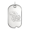 LogoArt SS024UKS Kansas Large (3/4 Inch) Dog Tag (Sterling Silver).