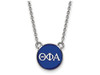 LogoArt SS029TPA-18 Theta Phi Alpha Extra Small Enameled Pendant w/Chain 18 Inch Chain.
