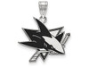 LogoArt SS029SHA San Jose Sharks Large (3/4 Inch) Enamel Pendant (Sterling Silver).