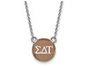 Sororities SS029SDT-18 Sterling Silver LogoArt Sigma Delta Tau XS Enl Pend w/Necklace
