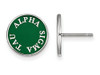 Sororities SS019ALS Sterling Silver LogoArt Alpha Sigma Tau Enameled Post Earringss