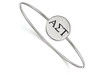 LogoArt SS025ALS-7 Sterling Silver Alpha Sigma Tau Enameled Slip-on Bangle.