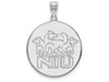 LogoArt SS037NIU Northern Illinois Extra Large (1 Inch) Disc Pendant (Sterling Sliver)