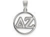 Sororities SS011DZ Sterling Silver LogoArt Delta Zeta Small Circle Pendant