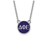 LogoArt SS029DPH-18 Delta Phi Epsilon Extra Small Enameled Pendant w/Chain 18 Inch Chain.