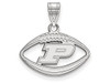 LogoArt SS018PU Sterling Silver LogoArt Purdue Pendant in Football