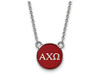 Sororities SS029ACO-18 Sterling Silver LogoArt Alpha Chi Omega XS Enl Pend w/Necklace