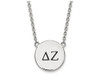 LogoArt SS017DZ-18 Sterling Silver LogoArt Delta Zeta Small Enl Pend w/Necklace
