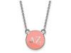 LogoArt SS029DZ-18 Delta Zeta Extra Small Enameled Pendant w/Chain 18 Inch Chain.