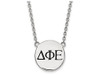 LogoArt SS017DPH-18 Delta Phi Epsilon Small Enameled Pendant w/Chain 18 Inch Chain.