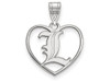 LogoArt SS013UL Louisville Pendant in Heart (Sterling Silver).