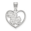 LogoArt SS013UKS Kansas Pendant in Heart (Sterling Silver).
