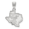 LogoArt SS045TXT Sterling Silver LogoArt Texas Tech University Medium Pendant