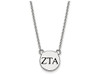 LogoArt SS016ZTA-18 Zeta Tau Alpha Extra Small Enameled Pendant w/Chain 18 Inch Chain.