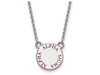 LogoArt SS014ASI-18 Alpha Sigma Alpha Extra Small Enameled Pendant w/Chain 18 Inch Chain.