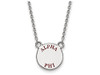 LogoArt SS014APH-18 Alpha Phi Extra Small Enameled Pendant w/Chain 18 Inch Chain.