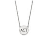 LogoArt SS017ALS-18 Sterling Silver LogoArt Alpha Sigma Tau Small Enl Pend w/Necklace