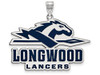 LogoArt SS013LOC Sterling Silver Longwood University XL Enamel Pendant Chain Included.