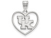 LogoArt SS017UK Sterling Silver LogoArt University of Kentucky Pendant in Heart