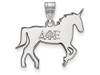 LogoArt SS036DPH Sterling Silver Delta Phi Epsilon Medium Pendant Chain Included