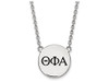 LogoArt SS017TPA-18 Sterling Silver LogoArt Theta Phi Alpha Small Enl Pend w/Necklace