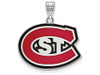 LogoArt SS010STC St. Cloud State Large (3/4 Inch) Enamel Pendant (Sterling Sliver).
