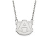 LogoArt SS016AU-18 Sterling Silver LogoArt Auburn University Large Pendant w/Necklace