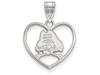 LogoArt SS013ECU Sterling Silver LogoArt East Carolina University Pendant in Heart