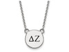 LogoArt SS016DZ-18 Delta Zeta Extra Small Enameled Pendant w/Chain 18 Inch Chain.