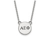 Sororities SS016AEP-18 Sterling Silver LogoArt Alpha Epsilon Phi XS Enl Pend w/Necklace