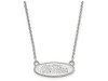 LogoArt SS015UMS-18 Sterling Silver LogoArt University of Mississippi Small Pendant w/Necklace